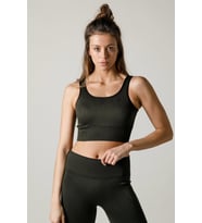 Maraton SlimFit Kadın Bisiklet Yaka Haki Bra