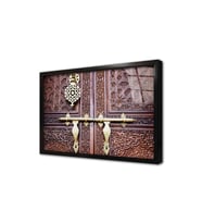 Osmanlı Ahşap Oyma Kapı Çerçeveli Cam Tablo