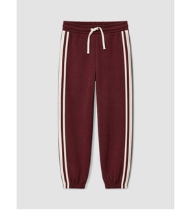 LCW Kids Bordo Çizgili Erkek Çocuk Kalın Jogger Eşofman Altı