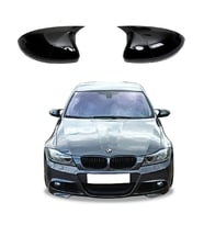 bmw e90 lcı uyumlu parlak siyah batman-yarasa ayna kapağı