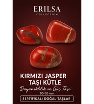Sertifikalı Kırmızı Jasper Taşı Kütle – Doğal Dayanıklılık ve Güç Taşı 30-35 mm (Çok Renkli)