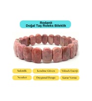 Sertifikalı Rodanit Doğal Taş Roleks Bileklik