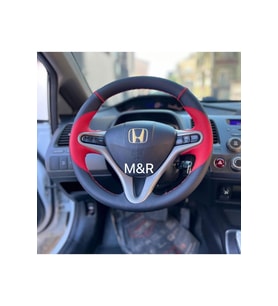 HONDA FD 6  ÖZEL KAPLAMA DERİ DİREKSİYON KILIFI