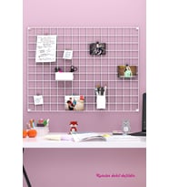 80x60 Tel Pano Metal Fotoğraf Askısı Beyaz 4 Mandal 2 Fotoğraf Kıskacı Hediyeli