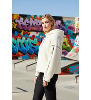 Kadın Kapüşonlu Düşük Kol Uzun Kol Peluş Sweatshirt Fonksiyonel Dayanıklı Kaliteli Estetik