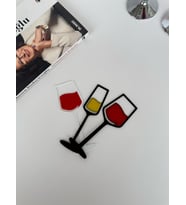 ToDekora Renkli Şarap Kadehi Tasarımlı Kitap Ayracı-Dekoratif ve Eğlenceli Kitap Okuma Aksesuarı (Çok Renkli)