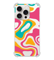 PrintiFy Apple iPhone 15 Pro Max (Kamera Açık) Uyumlu Köşe Korumalı Renkli Desen Kılıf