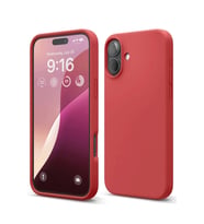 Newface Apple iPhone 16 Plus Kılıf Nano içi Kadife Silikon - Kırmızı