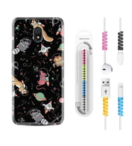 Xiaomi Redmi 8A 8 Pro 9C 9T 10C 11T Pro Kılıf Kablo Koruma Spiral Silikon Planet Animals 1771