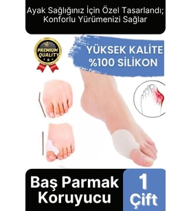 Yüksek Kalite Yumuşak Halluks Valgus Makaralı Bunyon Silikon Ayak Başparmak Kemik Koruyucu 1 Çift