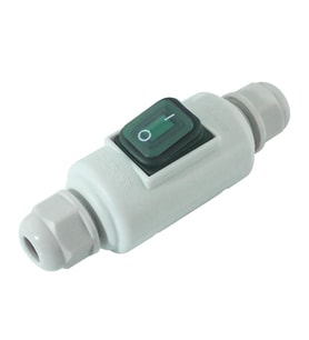 Powermaster PM-26936 Su Geçirmez Beyaz Kablo Switch 4 Pin Dış Çephe Aç Kapa Düğme Anahtar Neme Dayanıklı