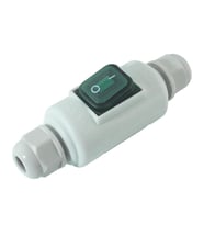 Powermaster PM-26936 Su Geçirmez Beyaz Kablo Switch 4 Pin Dış Çephe Aç Kapa Düğme Anahtar Neme Dayanıklı