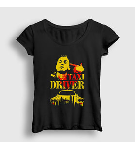 Presmono Kadın Siyah New York Film Taxi Driver T-Shirt 251231tt