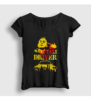Presmono Kadın Siyah New York Film Taxi Driver T-Shirt 251231tt