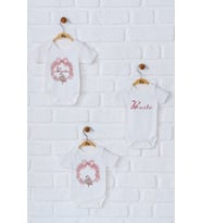 Pia Baby Premium %100 Pamuk İsme Özel Organik Baskılı Üçlü Set Çıtçıtlı Bebek Body Zıbın Modelleri 5025-18 (Ekru)
