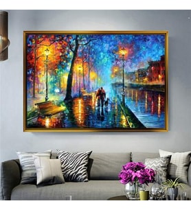 Altın Çerçeveli dekoratif tablo l427 (Gold)
