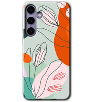 Galaxy S24 Plus Kılıf HD Desen Baskılı Kılıf - Vektör Çiçekler
