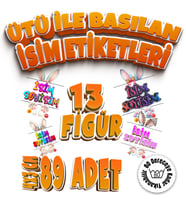 Kıyafet Etiketi - Okul Kıyafet Kumaş Etiketi Kreş Anaokulu İlkokul Kıyafet Kumaş Etiketi Set16