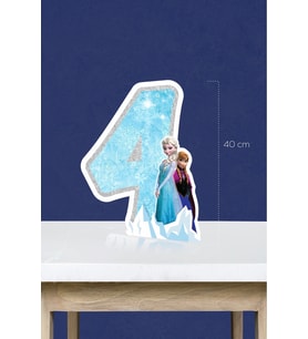 Frozen Karlar Ülkesi Temalı Ayaklı Rakam Pano - 4 Yaş (40 cm)