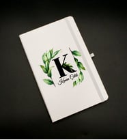 Kişiye Özel Baş Harf Ve İsim Baskılı Beyaz Defter