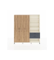 Arges Dolap 16 Raflı 2 Çekmeceli 3 Kapaklı 220x30x243 Aytaşı-Çam/Antrasit