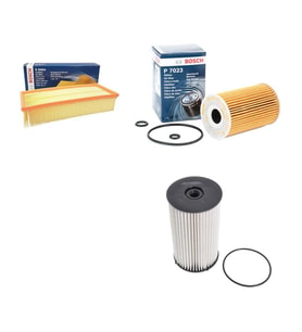 Bosch Filtre Bakım Seti Seat Altea 1.6 TDI Dizel 2003-2007 Hava + Yağ f. + Yakıt Filtre Bosch