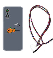 General Mobile GM 21 Pro GM 22 Pro Plus Kılıf Boyun Asklı Rasta Silikon Orange Escape 1374