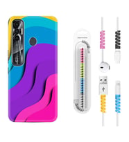 Tecno Spark 6 6 Go 8C 8 Pro 7 7 Pro Kılıf Kablo Koruma Spiral Silikon Renk Cümbüşü 1631