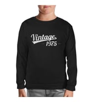 Vintage 1975 Siyah Çocuk Sweatshirt