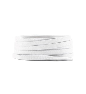 80 Cm Beyaz 5 MM Yassı Mumlu Ayakkabı Bağcığı