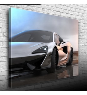 Spor Gri Araba Kanvas Tablo 50 x 70