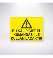Bu Kalıp Çift El Kumandası İle Kullanılacaktır 21x28 Arkası Yapışkanlı Levha