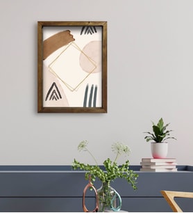 BK Gift Otel Odası Konseptli Doğal Masif Ahşap Çerçeveli Tablo 45x65cm-28