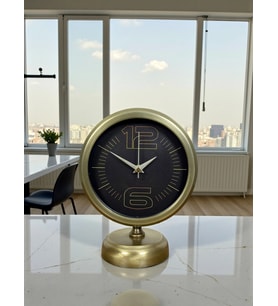 Retro Modern Tasarım 25 x 20 Cm Metal Masa Saati