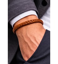 Taba Braid Essential – İnce Örgü Hakiki Deri Erkek Bileklik-50-681