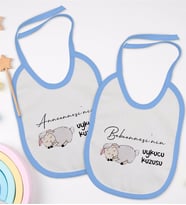 BK Kids Anneanne ve Babaanne Tasarımlı 2’li Mavi Mama Önlüğü-1