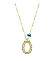 O Harfi Gold 925 Ayar Gümüş Kadın Kolye