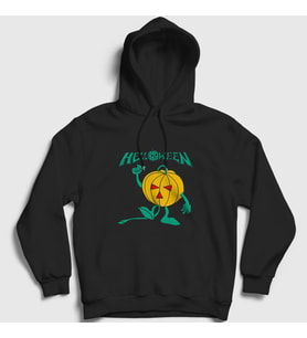 Presmono Unisex Siyah Pumpkin Helloween Kapüşonlu Sweatshirt 149487tt