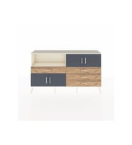Arges Konsol 2 Raflı 4 Çekmeceli 4 Kapaklı 176x30x99 Aytaşı-Antrasit/Çam