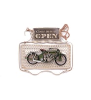 Dekoratif Metal Kapı Yazısı Motosiklet Dekorlu Vintage Hediyelik