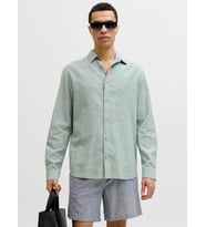 JJESUMMER LINEN BLEND SHIRT L/S SN GREEN