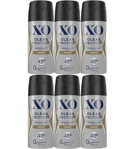 XO Deodorant 150ML Men-Erkek Clear & Protect (6 Lı Set)