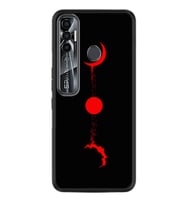 Tecno Spark 6 6 Go 8C 8 Pro 7 7 Spark 9 Pro Kılıf Desemli Silikon Red Moon 1710