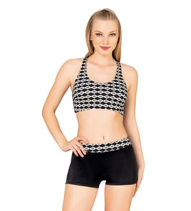 Endeep Kadın Geometrik Desenli Toparlayıcı Şortlu Bikini Takımı