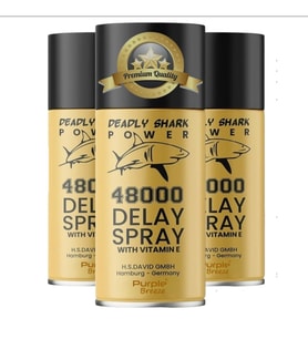 3 Kutu DelâY Shark 48000 Erkek Geciktirîçili Sprey - Premium Ürün, Kaliteli Ve Etkin