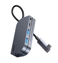 BASEUS Bending Angle No.7 Çok fonksiyonlu 6 Port Type-C Hub (CAHUB-CWJ0G)-(5775)