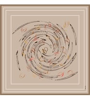 Sonbahar Kış Sezonu-İpek Krep Saten Eşarp - Sura - 9091701 (Sütlü Kahve)