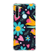 PrintiFy Xiaomi Redmi Note 8 Uyumlu Retro Color 1 Baskılı Şeffaf Köşe Korumalı Antişok Kılıf