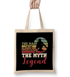 Man Curling Legend Myth Curling Stones Coach Team Crew Bez Çanta Uzun Saplı