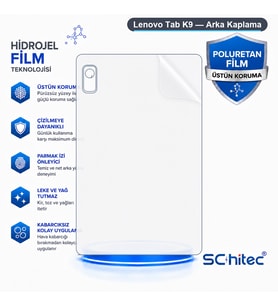 SChitec Lenovo Tab K9 Uyumlu Arka Yüzey Hidrojel Koruyucu Film
